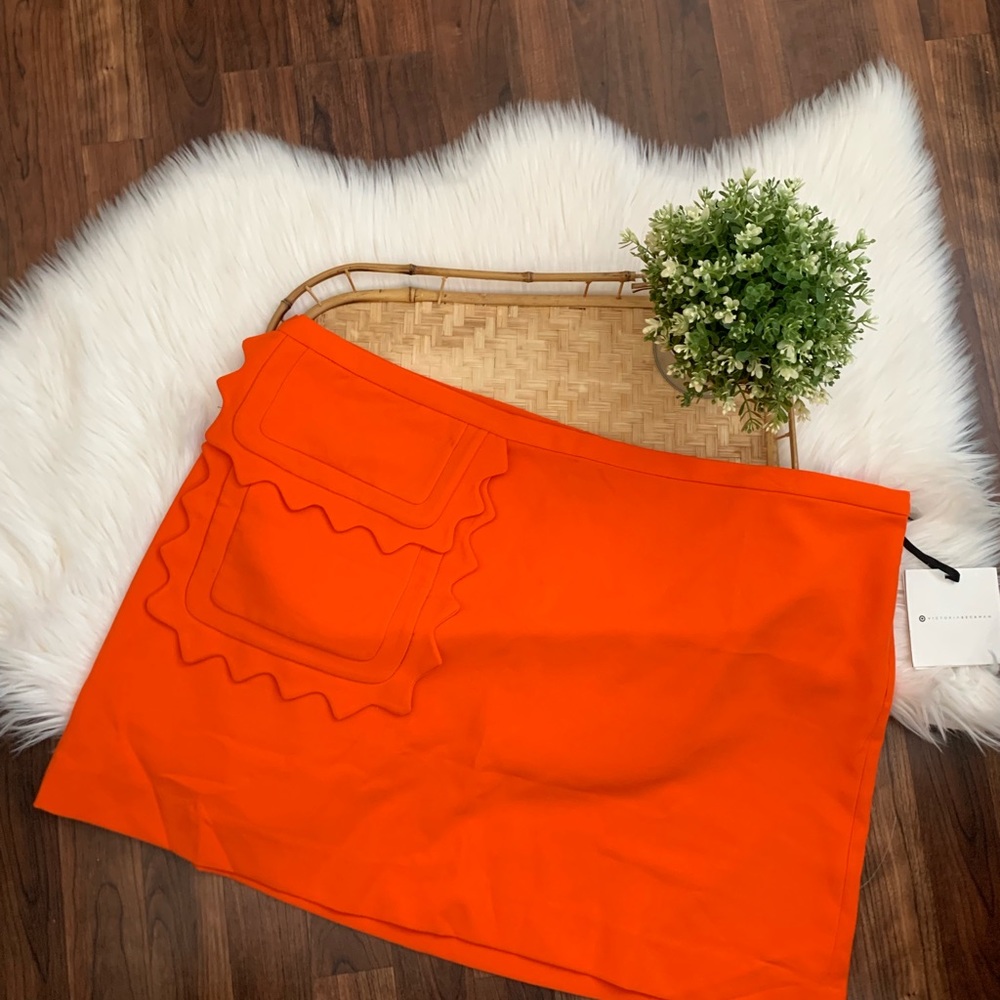 Victoria Beckham for Target Orange Scallop Skirt
